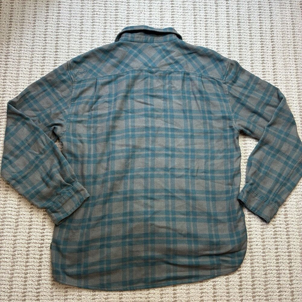 Howler Brothers Harkers Long-Sleeve Flannel Shirt Blue Gray Plaid Size XL - Picture 5 of 7